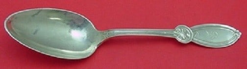 Wendt Union Sterling Silver Serving Spoon 8.25 Inch Monogrammed: Wendt Union Sterling Silver Serving Spoon 8.25 Inch Monogrammed This exquisite serving spoon is part of the Union pattern by Wendt, crafted from high-quality sterling silver. Measuring 8 1/4 inches, i