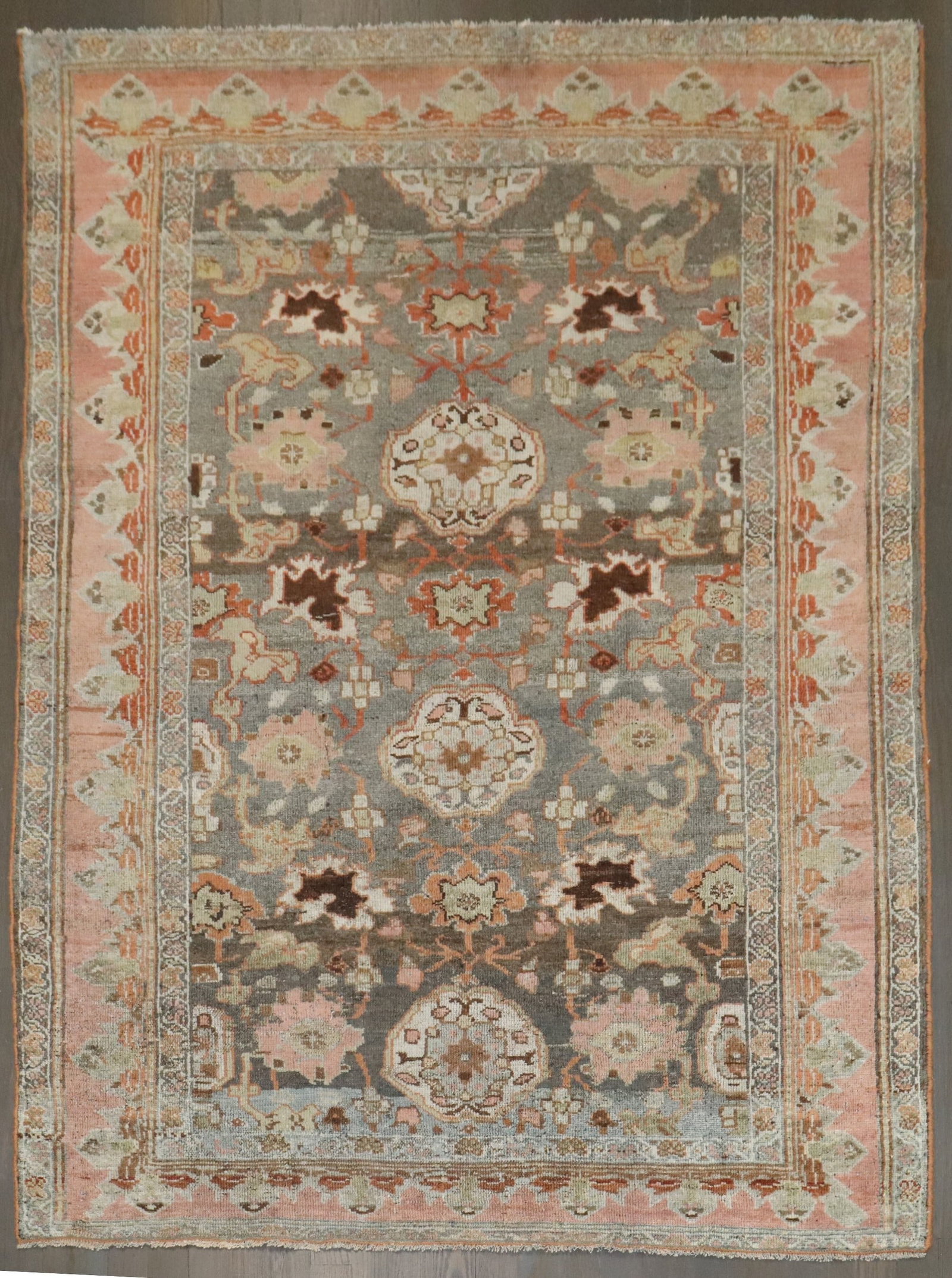 4' 2" x 6' Early 20th Century Bibikabad Malayer Accent Rug: 4' 2" x 6' Early 20th Century Bibikabad Malayer Accent Rug Early 20th century Persian Malayer rug in the Bibikabad, Malayer type. This pre-owned accent rug offers a classic antique presence and is pre