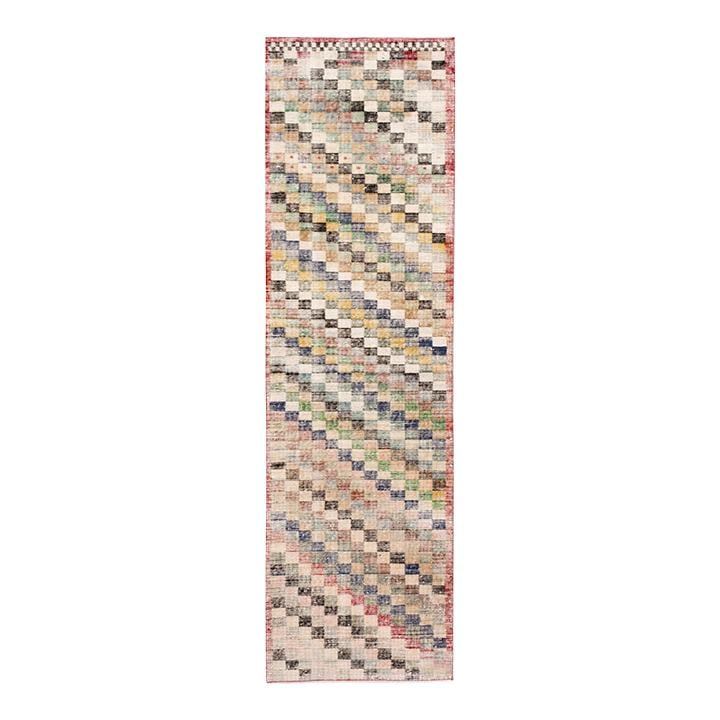 Vintage Turkish Art Deco Handmade Beige Wool Runner 2'3 x 8'5: Vintage Turkish Art Deco Handmade Beige Wool Runner 2'3 x 8'5 Discover this exquisite Vintage Turkish Art Deco Handmade Beige Runner, meticulously crafted from hand-knotted wool. Featuring a stunning 