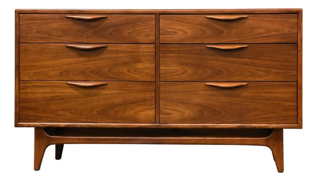 Lane Perception Walnut Six Drawer Dresser 54 Inch (1 of 8)