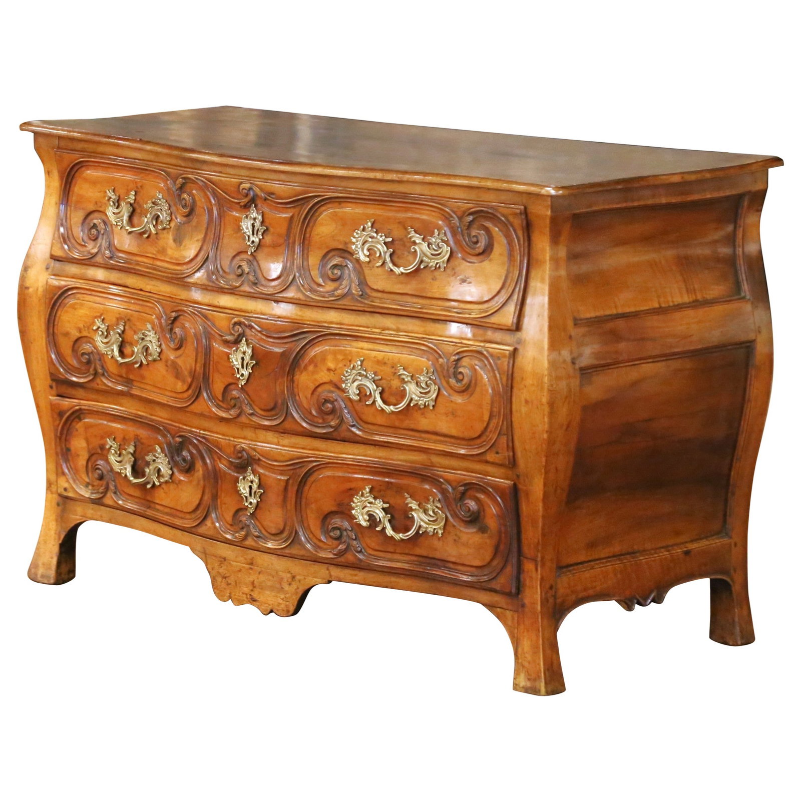 Louis XV Walnut French Commode Tombeau from Bordeaux (1 of 13)
