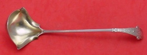 Tiffany & Co. Italian Sterling Silver Sauce Ladle Two Spouts 7 1/4 in: Tiffany & Co. Italian Sterling Silver Sauce Ladle Two Spouts 7 1/4 in Elevate your dining experience with this exquisite Italian by Tiffany & Co. Sterling Silver Sauce Ladle. Featuring a unique two-sp