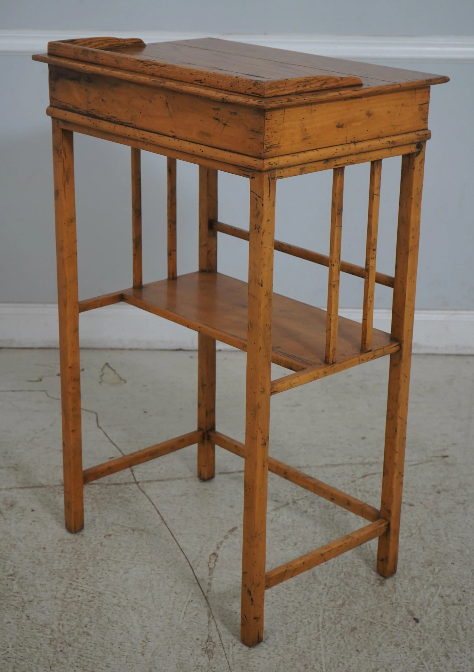 Guy Chaddock Distressed Oak Adjustable Lectern Stand - 2