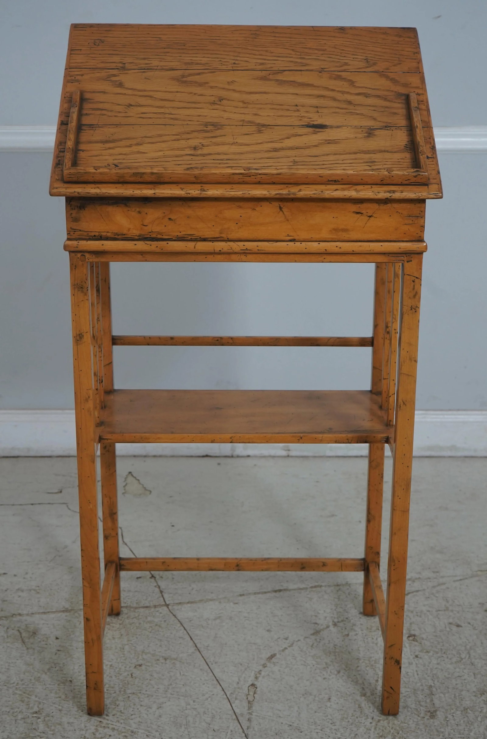 Guy Chaddock Distressed Oak Adjustable Lectern Stand - 3