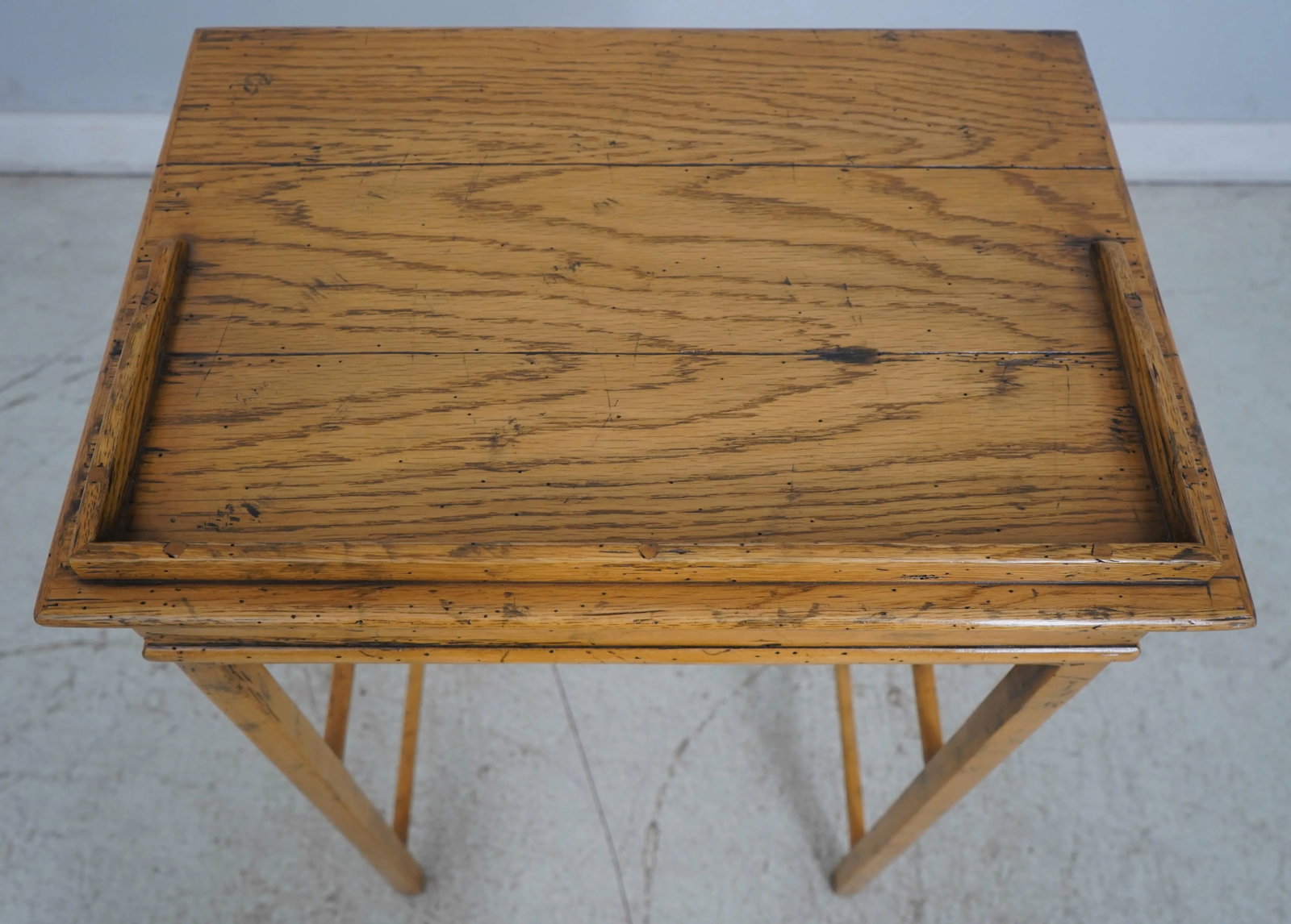 Guy Chaddock Distressed Oak Adjustable Lectern Stand - 7
