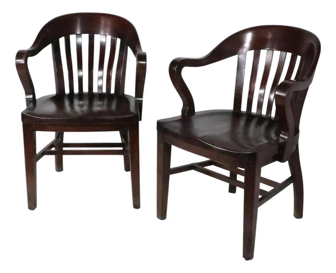 Pair of vintage jury armchairs by Marble and Shattuck (1 of 10)