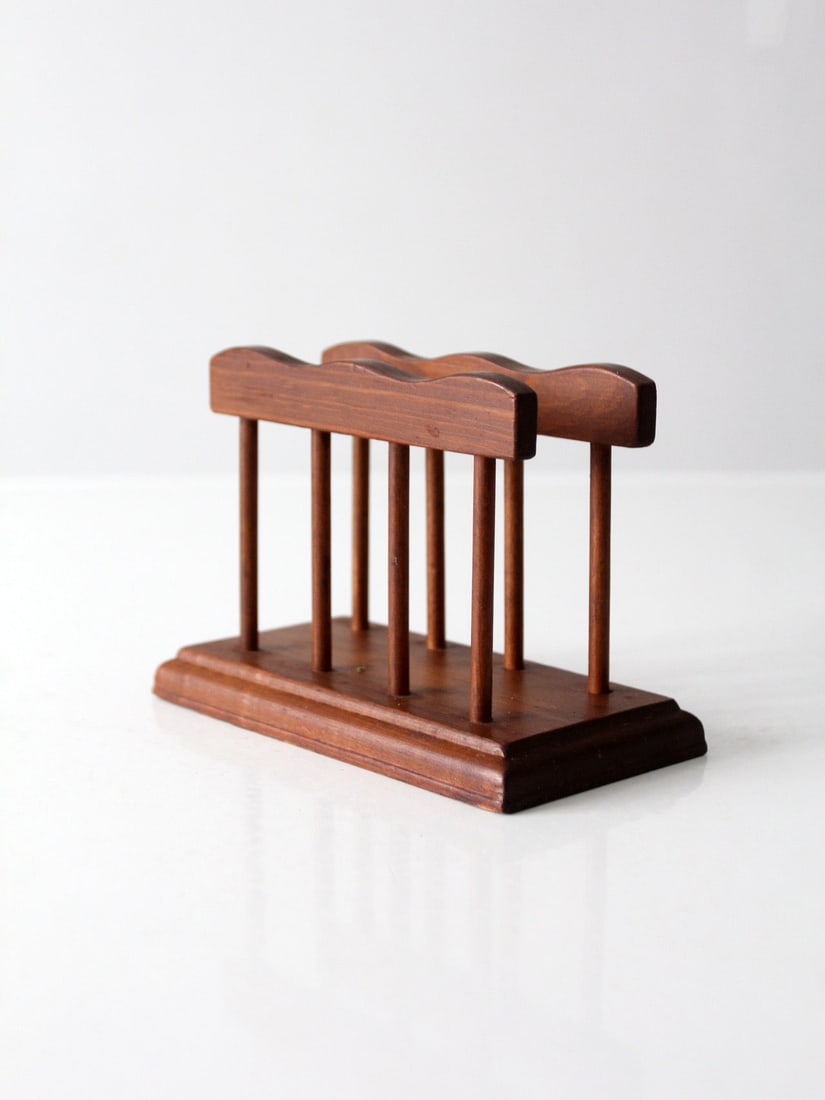 Wood Letter and Napkin Rack Mid Century Modern Style (1 of 11)