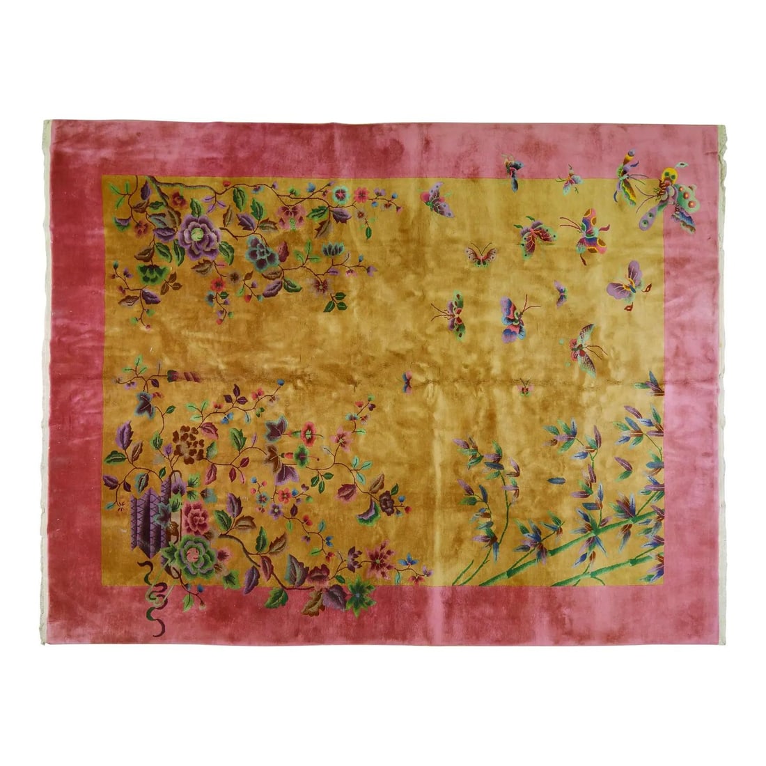 8'10 x 11'7 Hand-Knotted Wool Art Deco Chinese Area Rug (1 of 5)