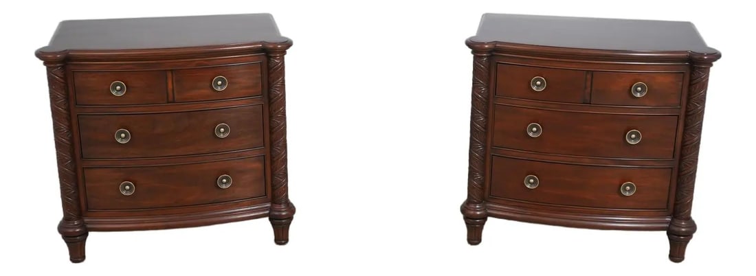 Pair of 3 Drawer Nightstands Stickley Antiquities St Croix 32w x 18d x 30h (1 of 10)