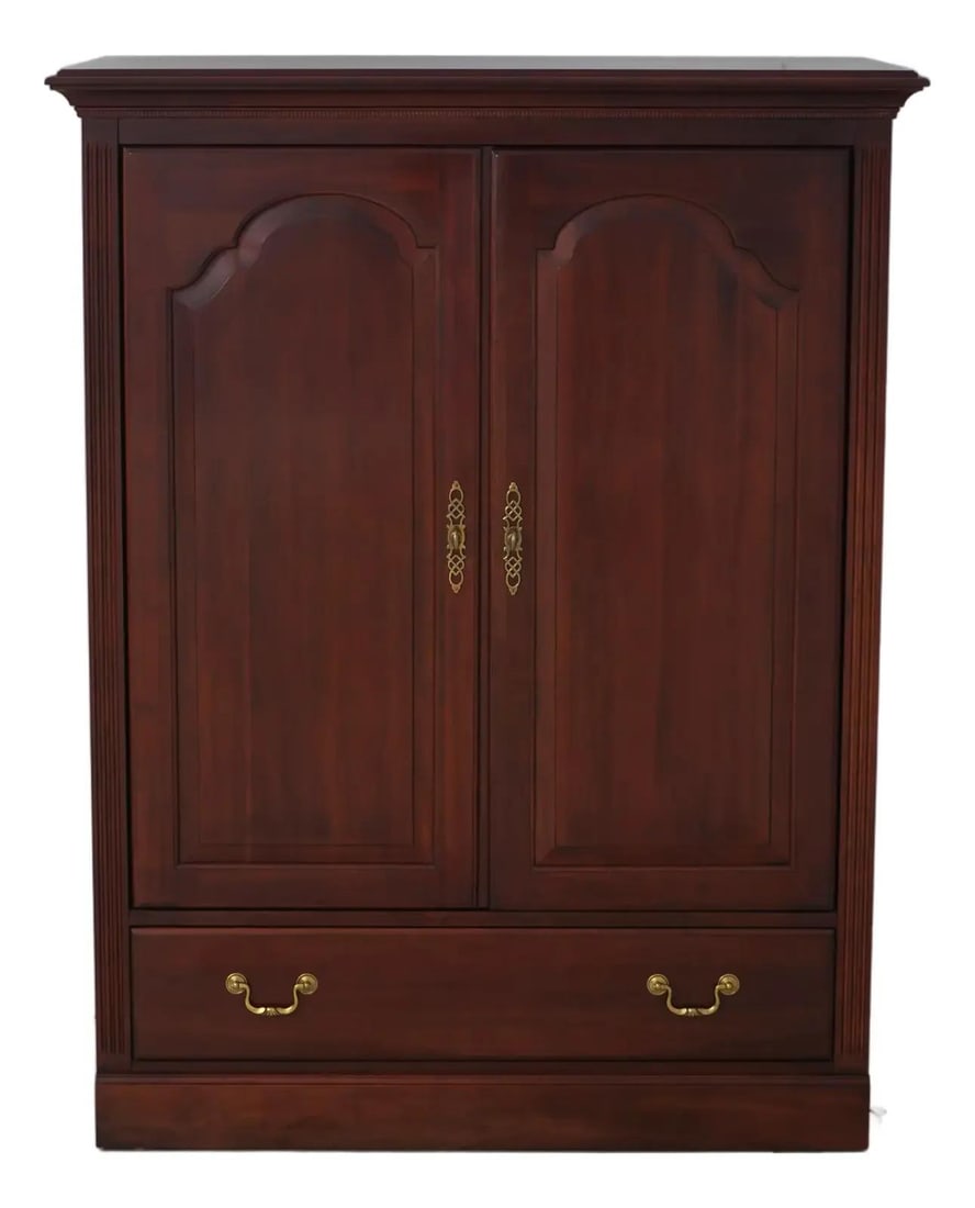 41.5w x 22.5d x 53.5h Ethan Allen Georgian Court cherry media armoire (1 of 10)
