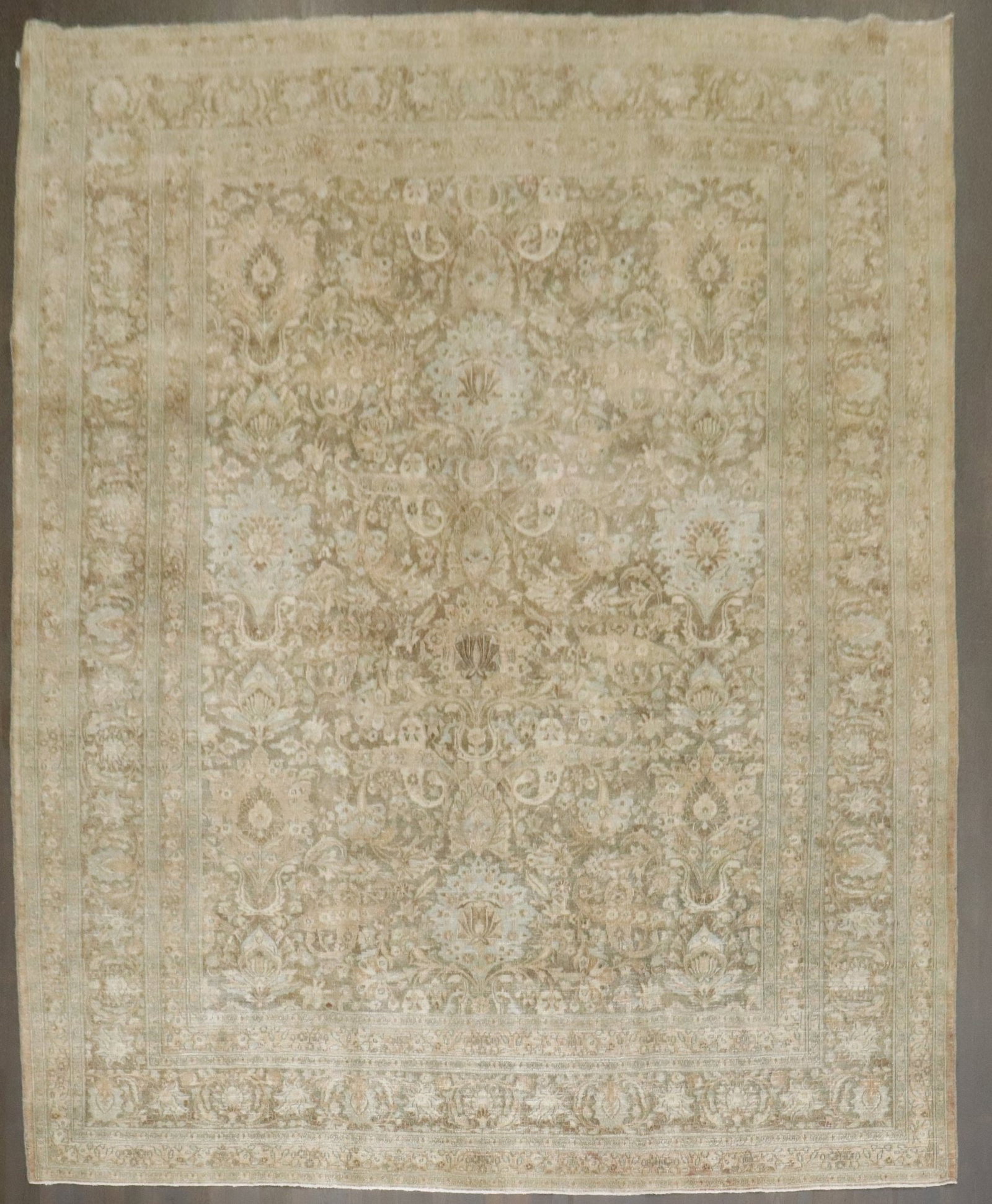 10' 3" x 13' 7" Antique Persian Khorassan Doroksh Rug: 10' 3" x 13' 7" Antique Persian Khorassan Doroksh Rug Late 19th century antique washed Persian Khorassan rug in a room-size format. This rectangular rug is identified as Doroksh, Khorassan and feature