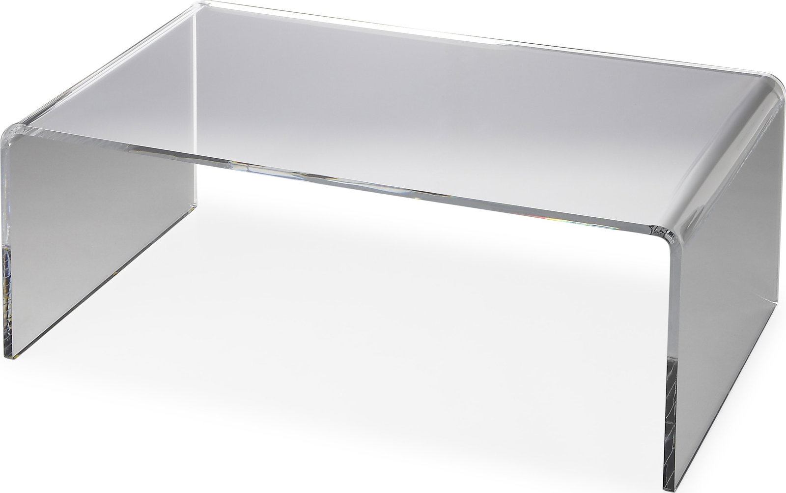 Contemporary Clear Acrylic Coffee Table Rectangular Modern Design - 2