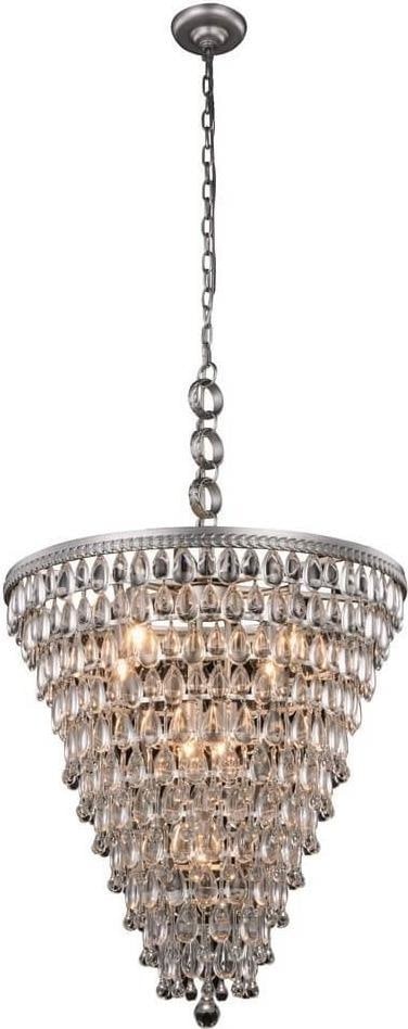 Elegant Lighting Royal-Cut Crystal Nordic Chandelier: Elegant Lighting Royal-Cut Crystal Nordic Chandelier Illuminate your space with the exquisite Royal Elegance Nordic Silver Chandelier, designed in a vintage style that adds a touch of sophistication t