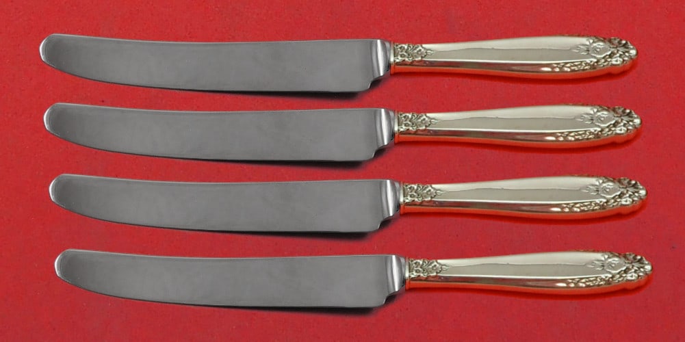 International Prelude Sterling Silver 4-Piece Fruit Knife Set 7 Inch (1 of 1)