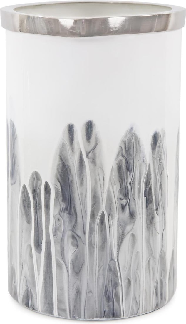 Howard Elliott Albrecht Collection Nickel Polished Glass Vase 19H x 11W x 11D (1 of 7)