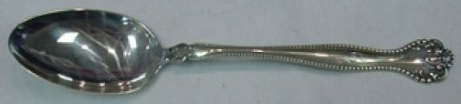 Alvin Raleigh Sterling Silver Serving Spoon 8 3/8 Inches Monogrammed: Alvin Raleigh Sterling Silver Serving Spoon 8 3/8 Inches Monogrammed This elegant serving spoon is crafted from high-quality sterling silver and features the beautiful Raleigh pattern by Alvin. Measur