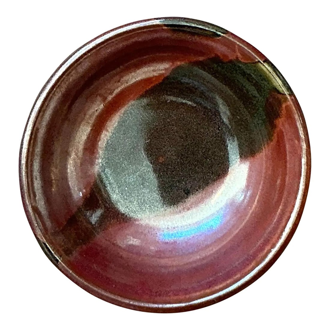 Handmade Stoneware Bowl With Deep Red Glaze Signed Studio Art Pottery 7.5" (1 of 10)