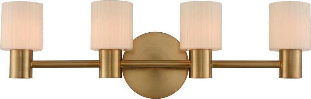 Kalco Harlowe LED Bath Fixture Art Deco Opal Glass 4-Light (1 of 1)