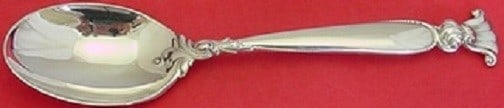Wallace Romance of the Sea Sterling Silver Serving Spoon 8.5 Inch: Wallace Romance of the Sea Sterling Silver Serving Spoon 8.5 Inch This exquisite serving spoon is part of the 'Romance of the Sea' pattern by Wallace, crafted from high-quality sterling silver. Measur