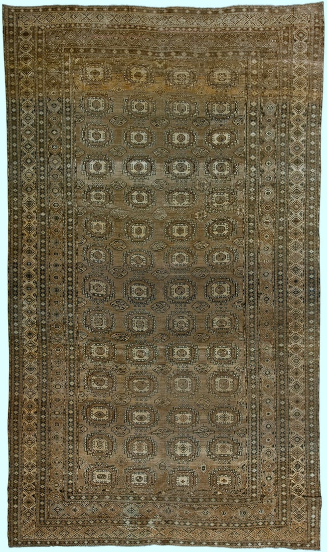 13' 10" x 23' 5" Antique Afghan Ersari Oversize Tribal Rug: 13' 10" x 23' 5" Antique Afghan Ersari Oversize Tribal Rug Early 20th century tribal Afghan Ersari rug in an oversize format. This pre-owned piece reflects the traditional Ersari type and is presented