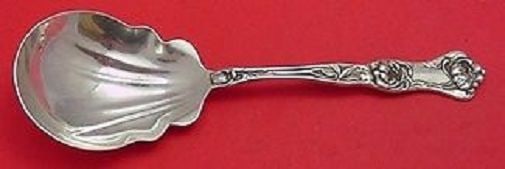 Wallace Peony Sterling Silver Serving Spoon 7.5 Inch Scalloped Bowl: Wallace Peony Sterling Silver Serving Spoon 7.5 Inch Scalloped Bowl This exquisite serving spoon, crafted by Wallace, features the elegant Peony pattern. Made of high-quality sterling silver, it boast