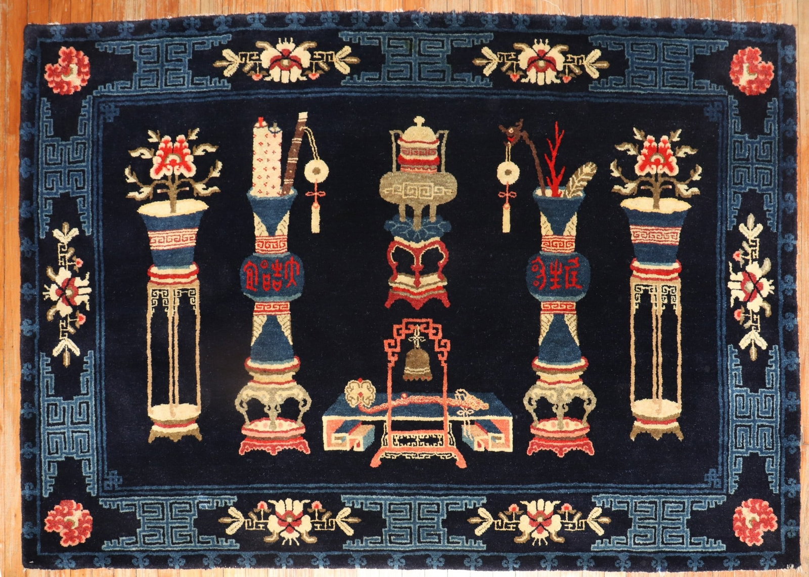 4' 5" x 6' 8" Early 20th Century Peking Accent Rug: 4' 5" x 6' 8" Early 20th Century Peking Accent Rug Early 20th century Chinese Peking accent rug in pre-owned condition. Specifications Title: Antique Chinese Peking Rug Type: Chinese Peking rug Catego
