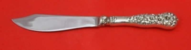 Dominick Haff Rococo Sterling Silver Fish Knife 8 1 4 inch: Dominick Haff Rococo Sterling Silver Fish Knife 8 1 4 inch This is a Dominick & Haff sterling silver fish knife in the Rococo pattern. Crafted in the United States between 1850 and 1899, this individu