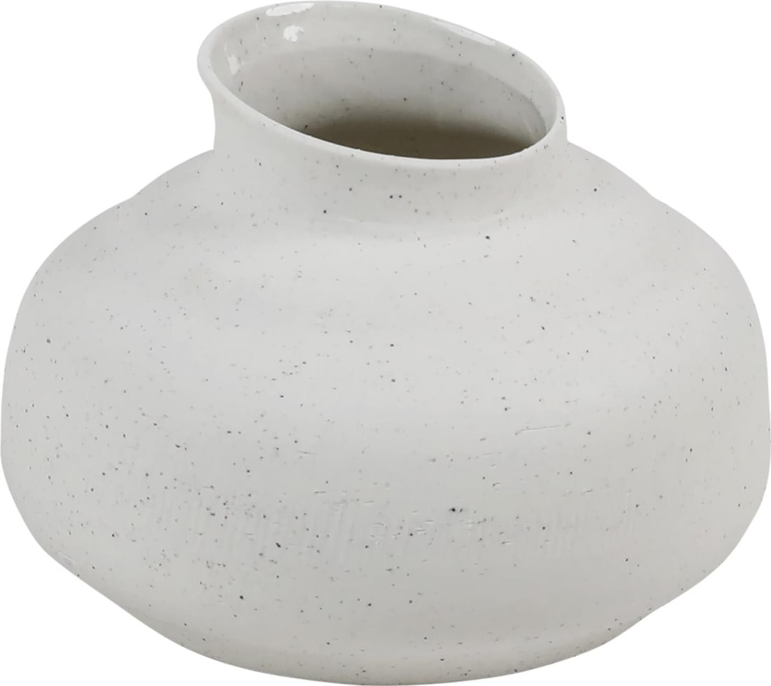 Stylish White Ceramic Stoneware Vase: Stylish White Ceramic Stoneware Vase Enhance your home decor with this elegant White Stoare Vase. Crafted from durable ceramic stoneware, this stylish vase features a modern design that complements an