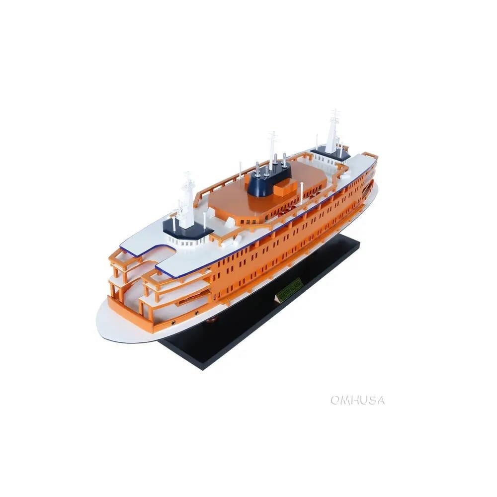 Hand-Crafted Staten Island Ferry Model Ship Nautical Decor 10.5H 24W 6D (1 of 7)