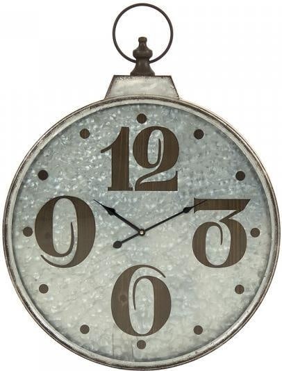 Zentique Modern Industrial Metal Wall Clock Light Gray 31.75H 23.50W (1 of 3)