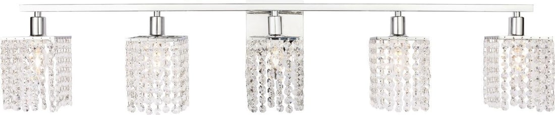 Elegant Lighting Phineas 5-Light Chrome Crystal Wall Lamp (1 of 1)