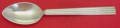 Georg Jensen Bernadotte Sterling Silver Large Teaspoon 6 3/8": Georg Jensen Bernadotte Sterling Silver Large Teaspoon 6 3/8" This exquisite large teaspoon from the Bernadotte pattern by Georg Jensen showcases the timeless elegance of sterling silver craftsmanship
