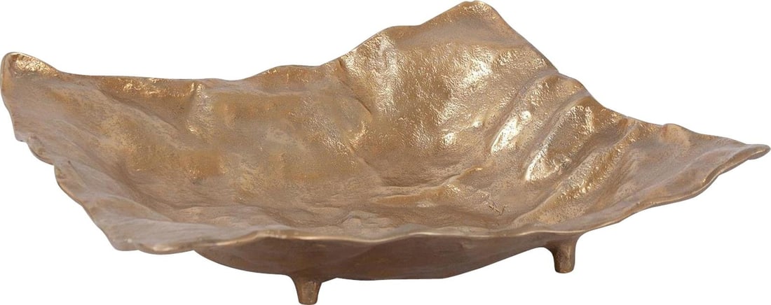 Howard Elliott Lustrous Gold Aluminum Tray 14.75in Abstract Design: Howard Elliott Lustrous Gold Aluminum Tray 14.75in Abstract Design Enhance your decor with this stunning Lustrous Gold Tray, featuring a stylish modern touch. Crafted from durable aluminum, this tray 