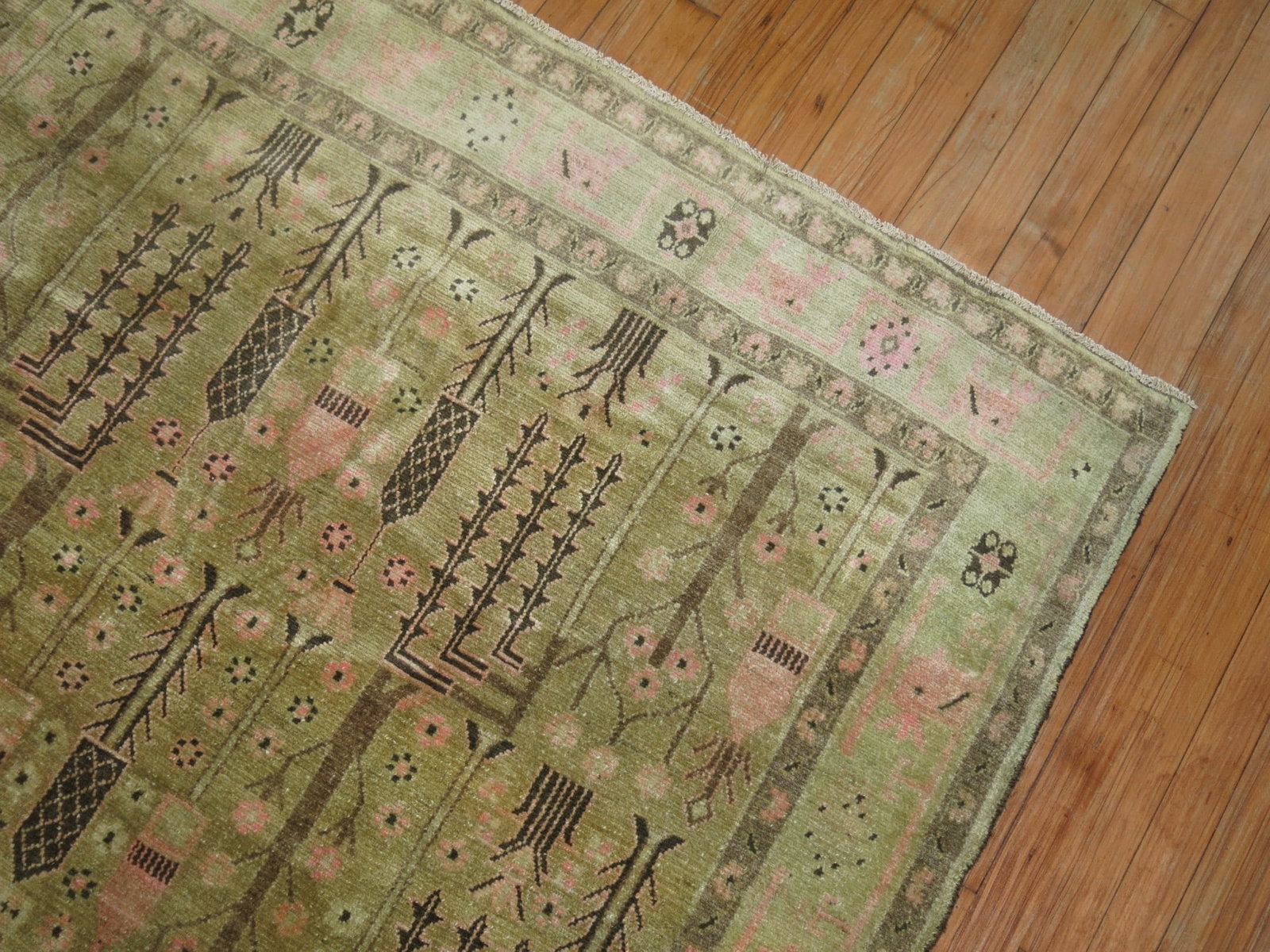 4' 11" x 8' 7" Persian Malayer Tree of Life Rug: 4' 11" x 8' 7" Persian Malayer Tree of Life Rug Mid 20th century Persian Malayer Tree of Life rug with a floral and geometric design. This pre-owned rug reflects the distinctive Malayer style and is p