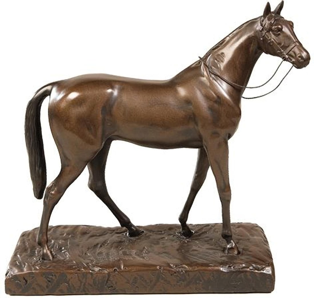Charming Rustic Hand-Painted English Horse Sculpture 10 x 10.25 x 3.5 (1 of 1)