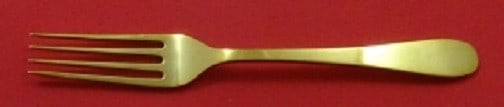 Tiffany & Co Salem Vermeil Sterling Silver Fork 7 inch: Tiffany & Co Salem Vermeil Sterling Silver Fork 7 inch This elegant 7" regular fork is crafted from sterling silver and features the exquisite Salem pattern in vermeil (gold) by Tiffany & Co. It showc