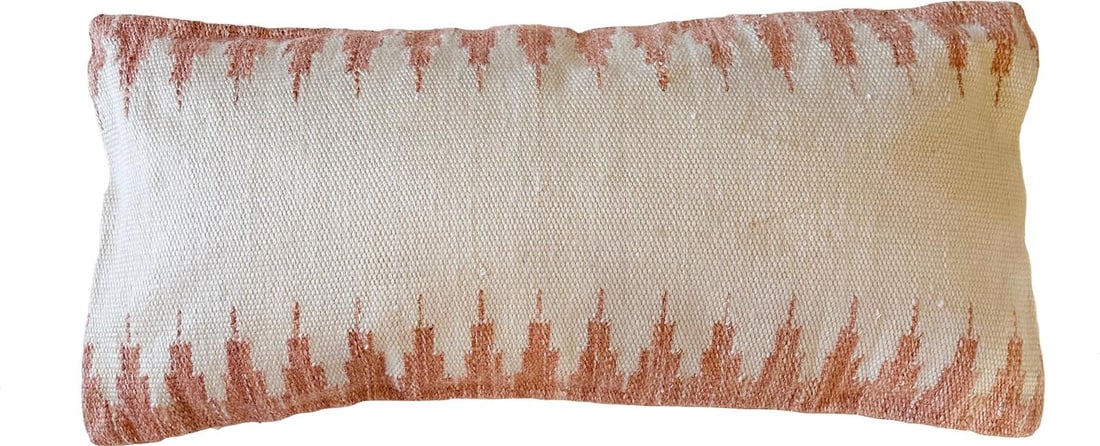 Penelope Handwoven Outdoor Pillow Terracotta 30x14 Inches (1 of 1)