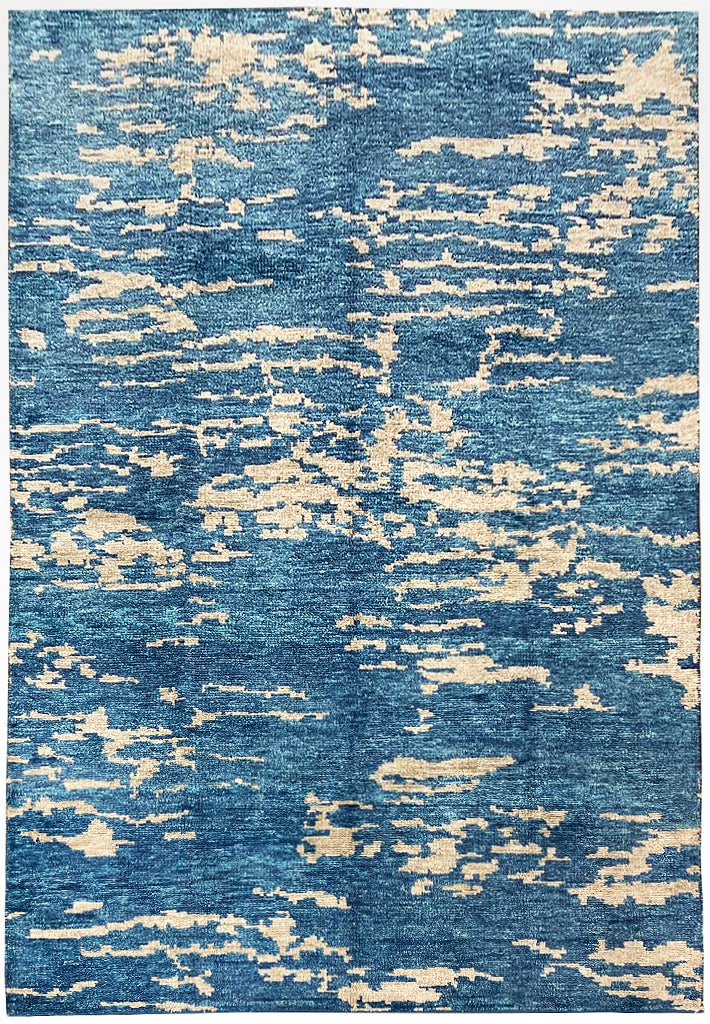 Turquoise Contemporary Handmade Rug 5.9 x 9.11 ft Modern Carpet: Turquoise Contemporary Handmade Rug 5.9 x 9.11 ft Modern Carpet Free continental US Shipping Enhance your living space with this contemporary handmade rug in a stunning turquoise hue. Measuring 5.9 x