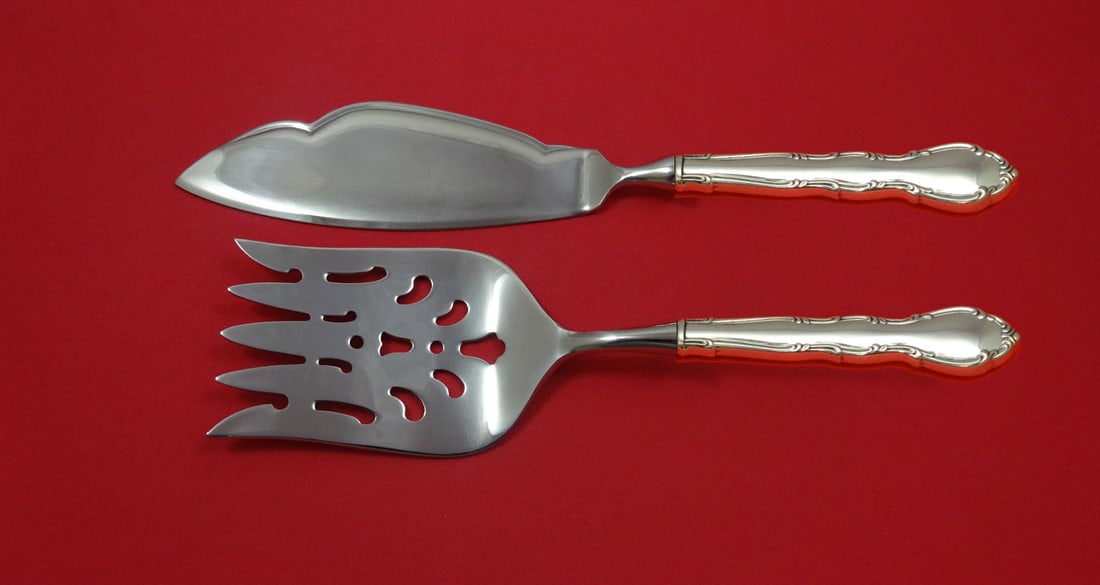 Gorham Andante Sterling Silver Fish Serving Set 2 Piece: Gorham Andante Sterling Silver Fish Serving Set 2 Piece Enhance your dining experience with the Andante by Gorham Sterling Silver Fish Serving Set, a beautiful addition to your tableware collection. T
