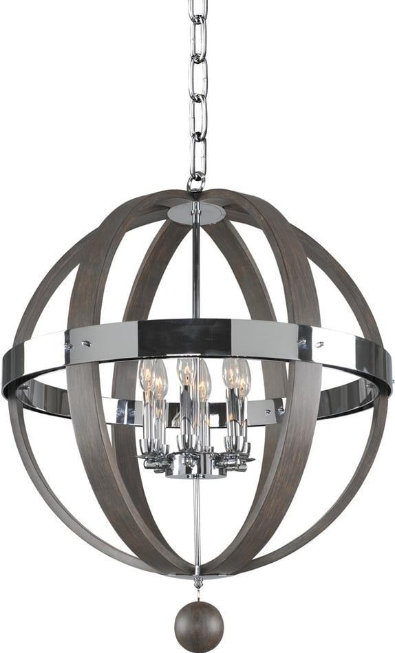 Kalco Sharlow 6-Light Pendant Chrome Ash Wood Brass Glass: Kalco Sharlow 6-Light Pendant Chrome Ash Wood Brass Glass Illuminate your space with the Sharlow 6-Light Luxe Pendant, featuring a stunning chrome finish that complements modern interiors. This pendan
