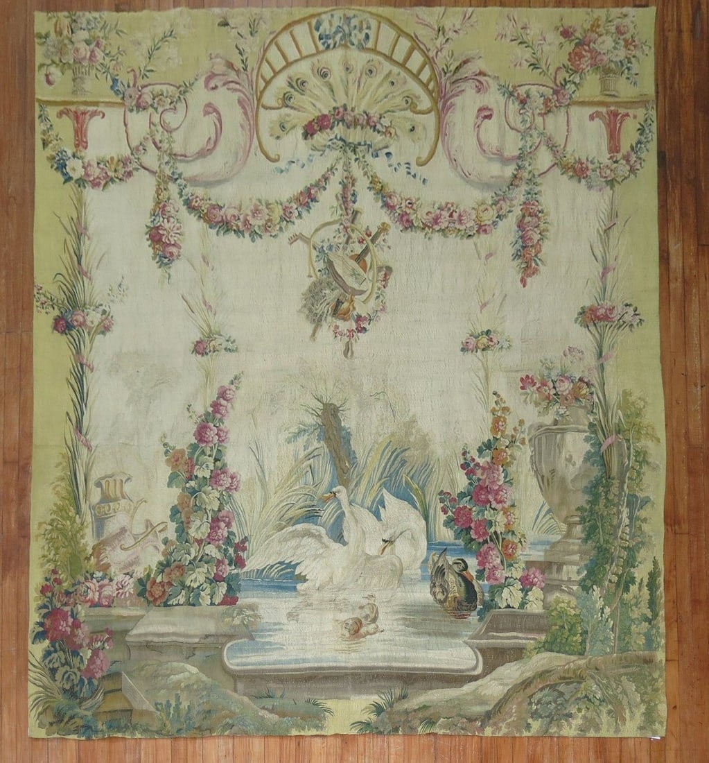 7' 11" x 9' 4" French Aubusson pictorial tapestry panel (1 of 7)