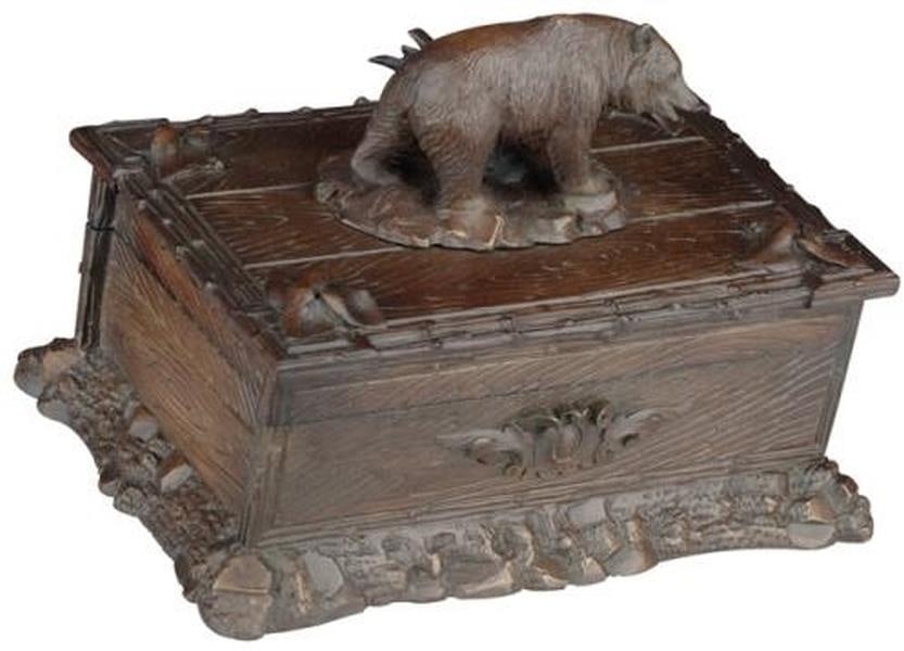 Rustic Lodge Style Mountain Bear Hinged Lidded Box USA (1 of 1)
