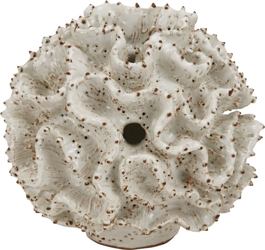 Elegant White Coral Vase 6x7 Inches (1 of 2)