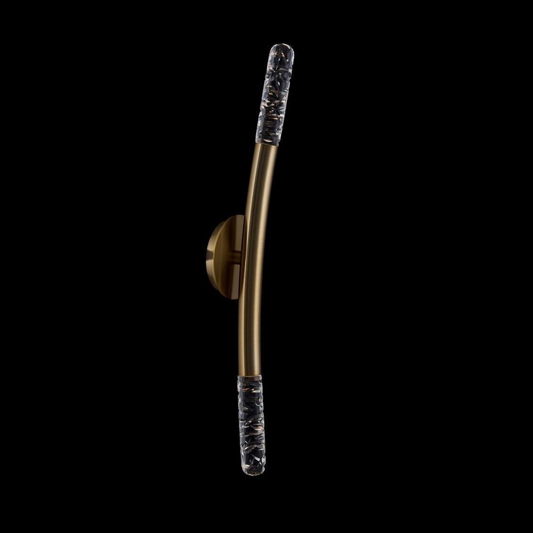 Kalco Laga LED Wall Sconce Clear Crystal Brass 30H: Kalco Laga LED Wall Sconce Clear Crystal Brass 30H Illuminate your space with the Elegant Laga LED Wall Sconce, featuring a stunning combination of clear Firenze crystal and winter brass. This chic wa