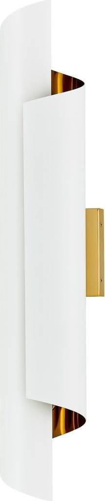 Kalco Piaga 24 Contemporary Wall Sconce Matte White Brass (1 of 1)