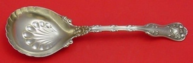Whiting Imperial Queen Sterling Silver Salad Serving Spoon 9": Whiting Imperial Queen Sterling Silver Salad Serving Spoon 9" This exquisite salad serving spoon features the elegant Imperial Queen pattern by Whiting, crafted from high-quality sterling silver. Meas