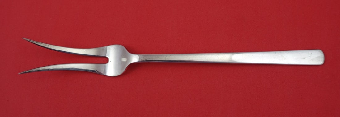 Codan 2-Tine Mexican Sterling Silver Cold Meat Fork 9": Codan 2-Tine Mexican Sterling Silver Cold Meat Fork 9" This exquisite 9-inch cold meat fork is crafted from high-quality Mexican sterling silver, made by Codan. Featuring a classic 2-tine design, this