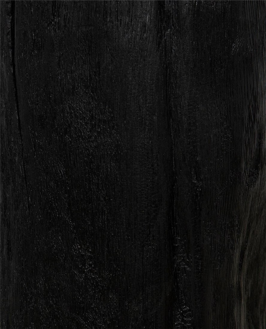 Noir Budi Collection Burnt Black Munggur Wood Side Table (1 of 7)