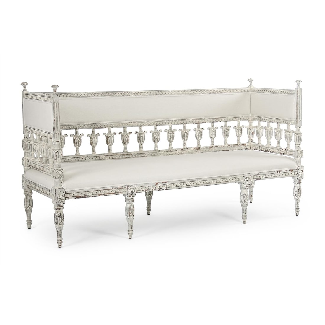 Zentique Isabel Charcoal Pine Bench 71" Elegant Seating (1 of 1)