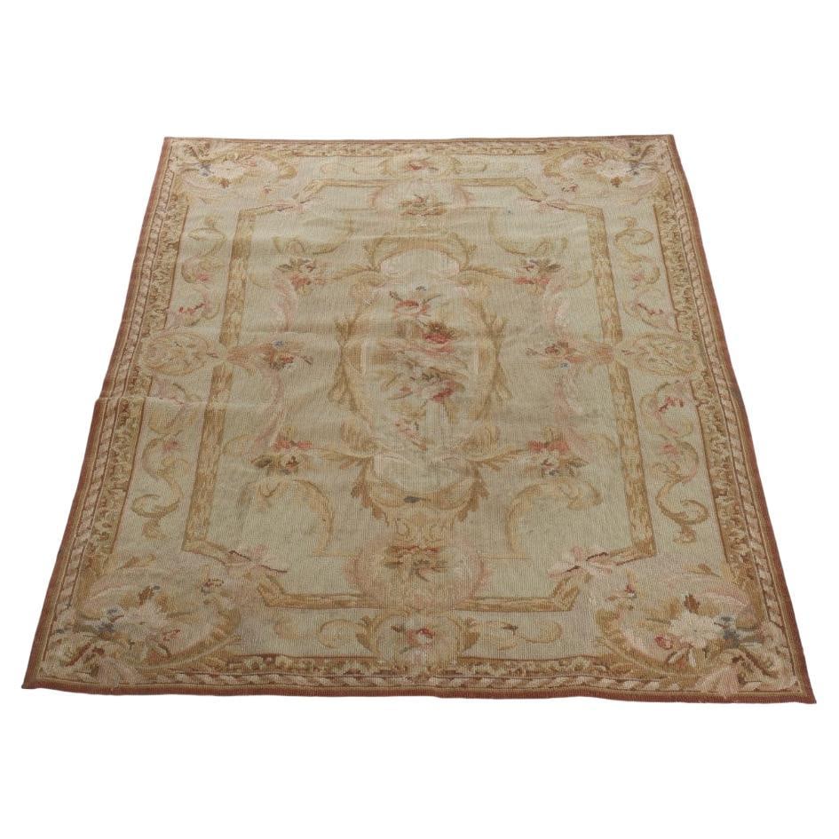 French Aubusson Wool Area Rug c1930 (1 of 13)
